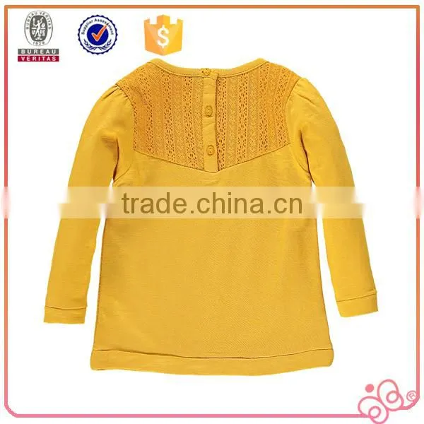 2016 Star Lace Applique Cute Girl Long Tshirt Middle East Children Wear photo-2
