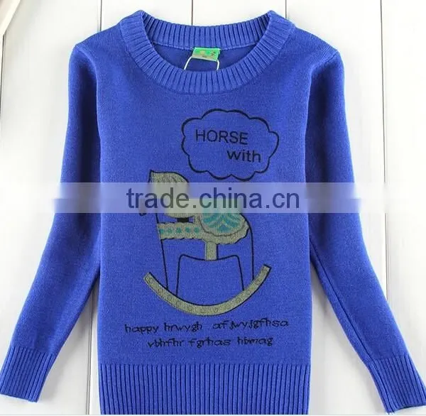 Latest Lovely Animal Letter Printed Crewneck Sweater for Girls photo-2
