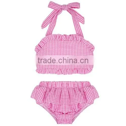 Boutique Kids Girls Swimwear 2016 Beach Wear Children Swimsuit White Polka Dot Bathing Suit Playsuit photo-6