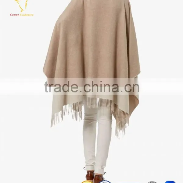 Top Rated No Sleeve Lady 70% Cashmere Wrap Shawl photo-2
