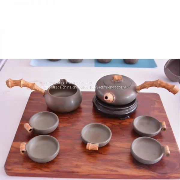 Unique Chinese Handmade Tea Set Tea Cup With Short Handle Tea Pot