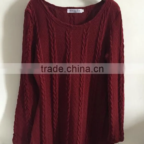 Walson Spring and Autumn New Four-color Fashion Knitted Sweater Round Neck Long-sleeved Dresses photo-4