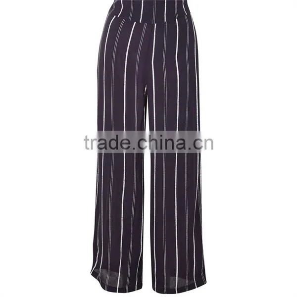Cool Wide Leg Styling Gallus Womens Long Jumpsuit With Cute Knot photo-6