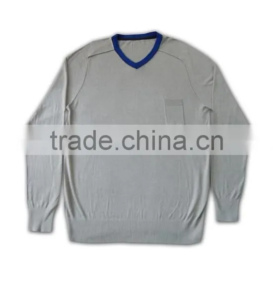 ISO9001/BSCI Manufature Blank Light Grey Acyclic Varsity Sweater photo-6