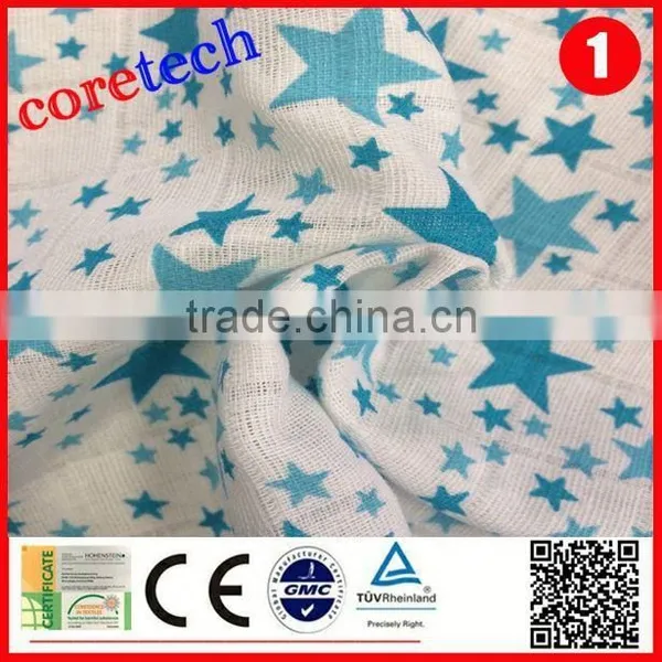 Anti-bacterial Washed Patterned Muslin Fabric Factory photo-3