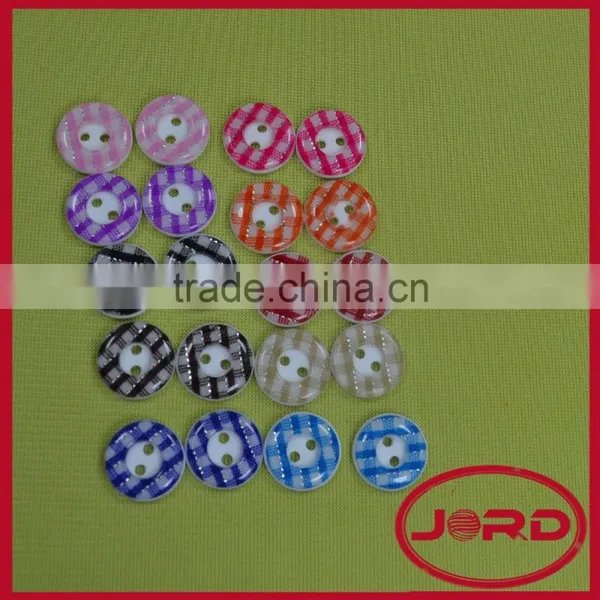 Hot Sale 2-holes Resin Round Shape Fabric Covered Buttons for Clothing photo-2
