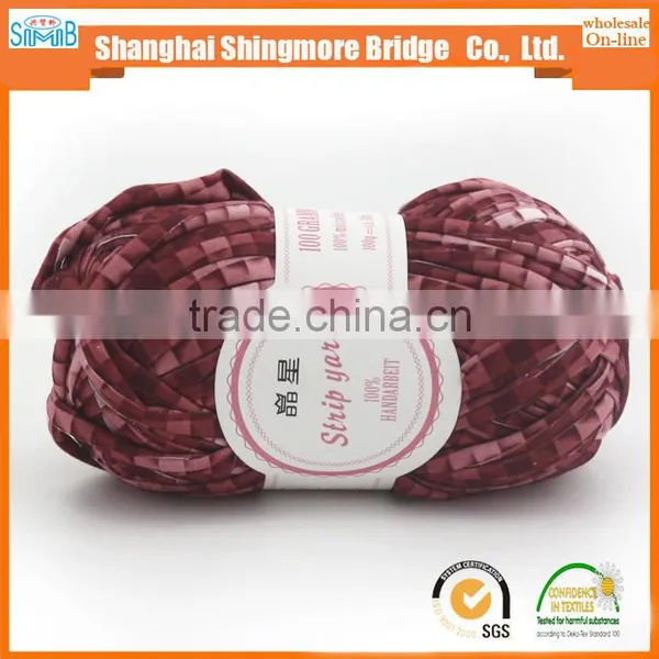 China Fancy Yarn Manufacturer Shanghai Smb Cheap Sales High Quality Polyester Softtextile t Shirt Yarn for Knitting Mat photo-3