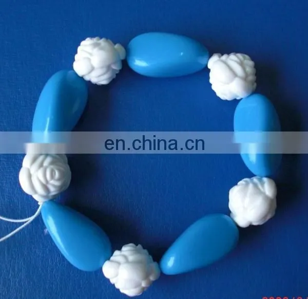 Tarina Rose and Heart Handmade Acrylic Plastic Beads Bracelet CTL0523 photo-5