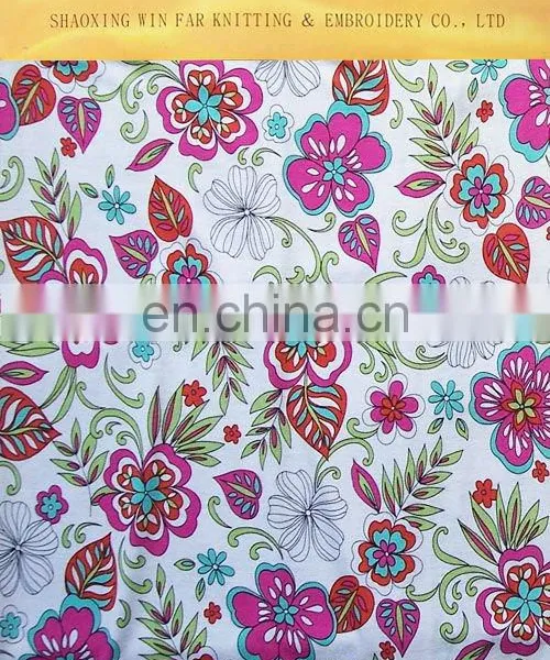 Shaoxing Winfar Single Jersey Knitting Cupra Spandex Printed Rayon Fabric for Garment photo-3