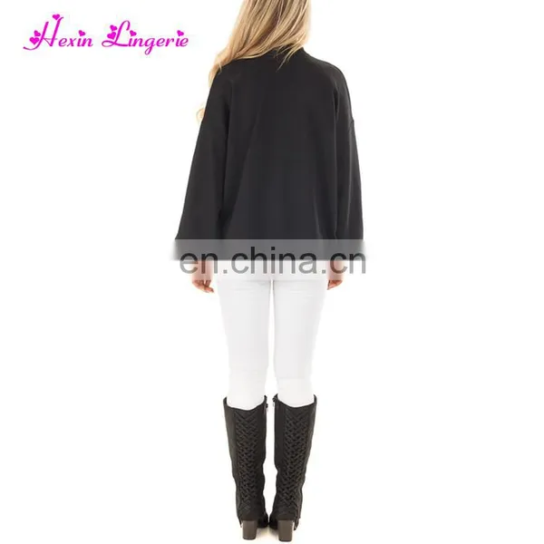 Drop Shipping Halter Hollow v Neck Loose Fashion Women Winter Blouse Tops photo-5
