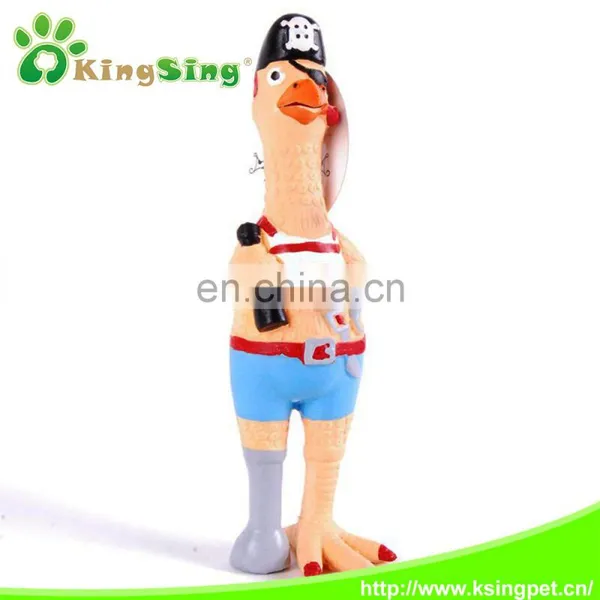 Pirate Chicken W/cotton,latex Pet Toy/Dog Toy photo-2