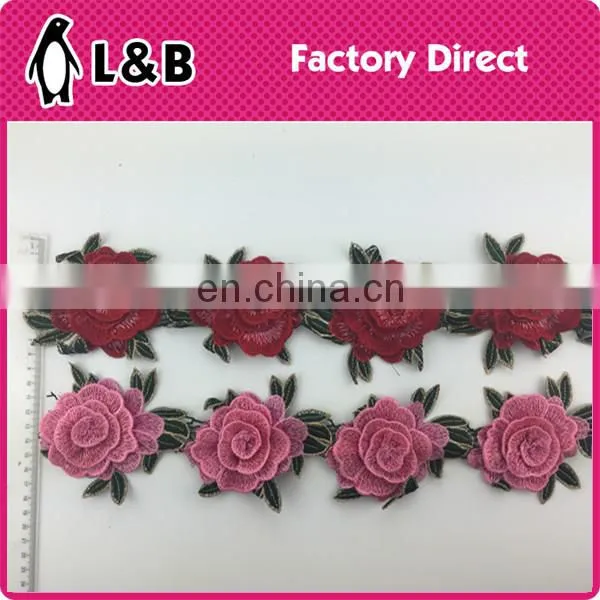 Factory Manufacture Multicolor National Style Embroidery Designs 3D Flower Lace photo-4