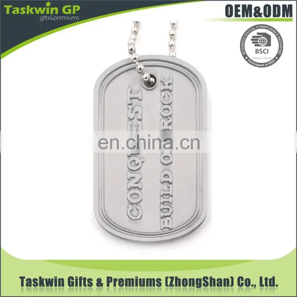 Aluminium Design Have Your Own Logo Dog Tag With Chain Necklace for Promotion photo-2