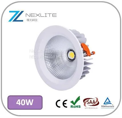 40 Вт потолочные светильники на COB LED, диаметр выреза 185 мм, драйвер cree lifud, гарантия 5 лет, потолочные светильники на LED
