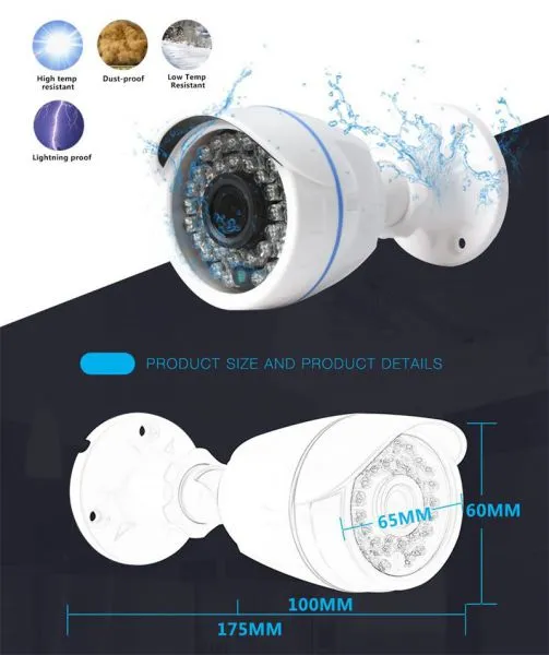 4 in 1 5.0MP Outdoor Waterproof CCTV Security Survrillance Camera photo-5