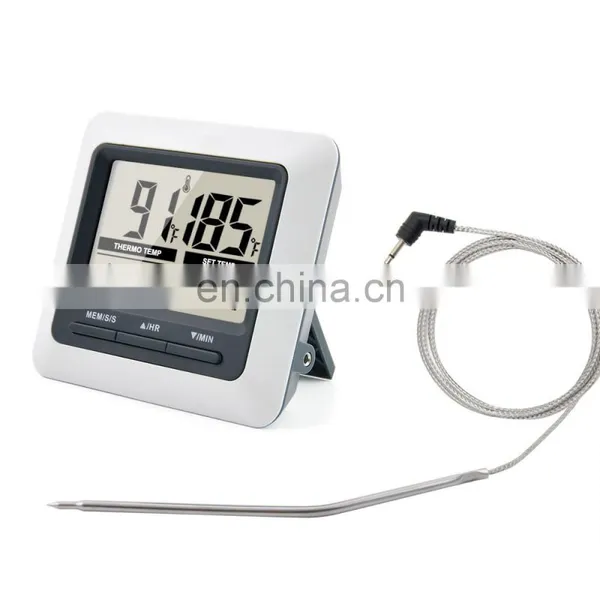 ABS Gray Household Kitchen Direct Measuring Digital Stainless Steel Food Safe Thermometer photo-2