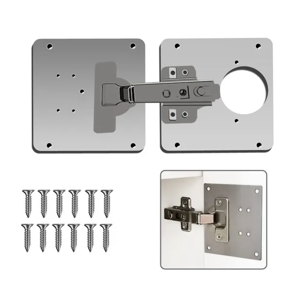Filta Hardware Furniture Easy Installation Cabinet Door Stainless Steel Hinge Repair Plate photo-4