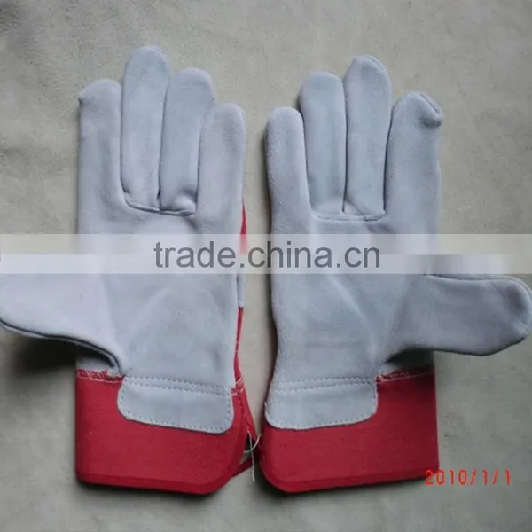 Cow Split Leather Working Gloves, Leather Safety Gloves for Mechanic photo-2