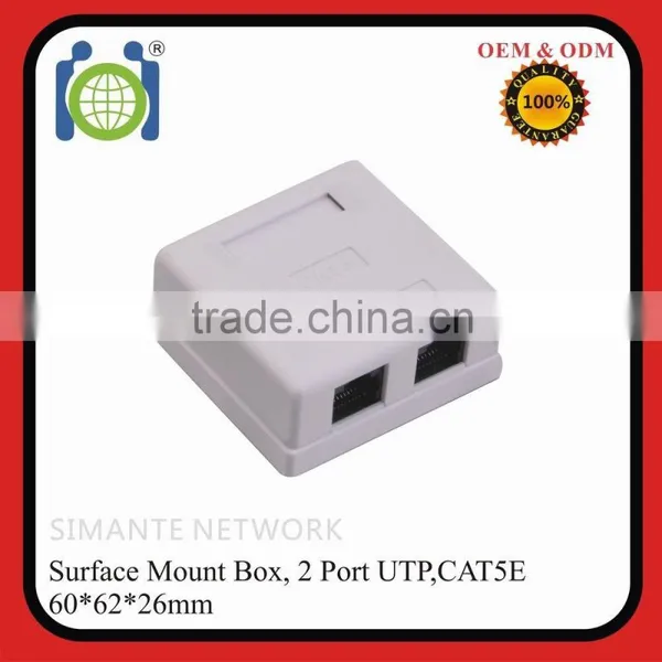 Fast Delivery 1 Port & 2 Port PCB RJ45 UTP FTP ABS LSA Surface Mount Box photo-4
