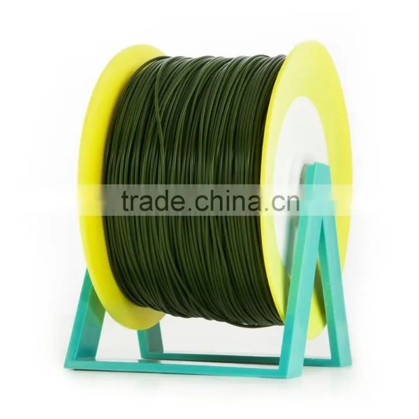 Pla 3d Printer Material Dark Green Filament With the New Spool Convertible Into a Coat Hanger. Spool Holder Included. photo-2