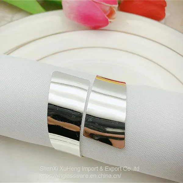 High Quality Wedding Banquet Decorations Napkin Ring Gold Silver Luxury For Tableware photo-5
