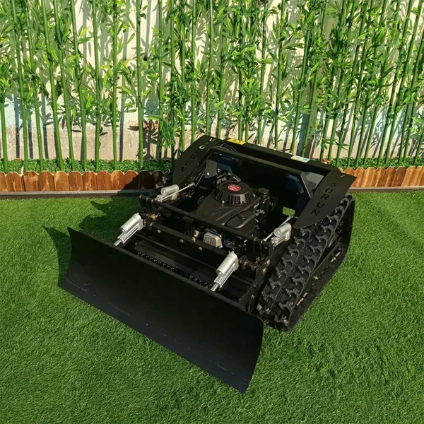Industrial Petrol Adjustable Cutting Height 10-150Mm Electric Battery Cordless Rubber Track Remote Controlled Lawn Mower Kit photo-2