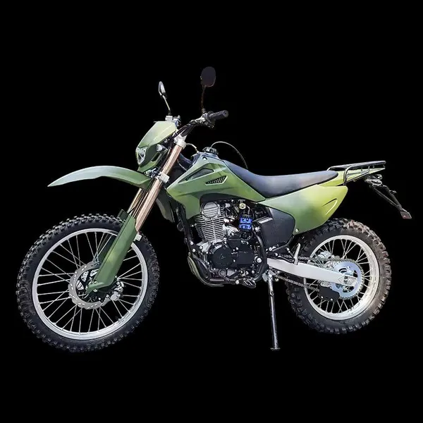 Army Green Exterior Reliable Quality Powerful 250cc Engine Off-Road Two-Wheeled Motorbike