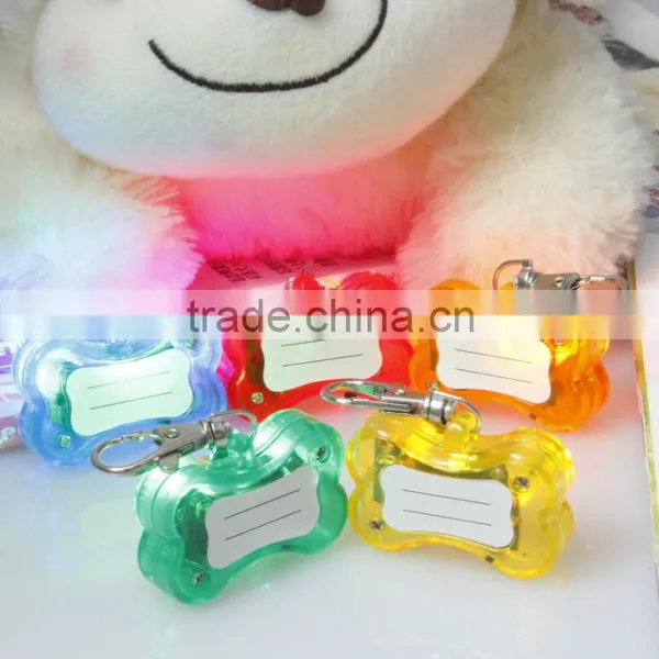 Anti-losing Pet Supplies Led Light Pendants Bone Shaped Dog Tags photo-2