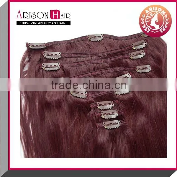100% Virgin Cheap Brazilian High Quality Afro Hair Clip in Remy Half Wig Hair Extensions 200g photo-4