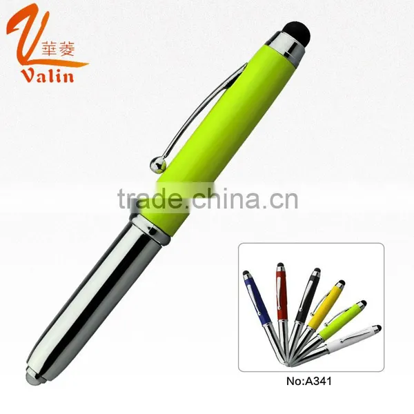 Short Metal Roller Pen With Led Light and Touch Screen Stationary photo-3