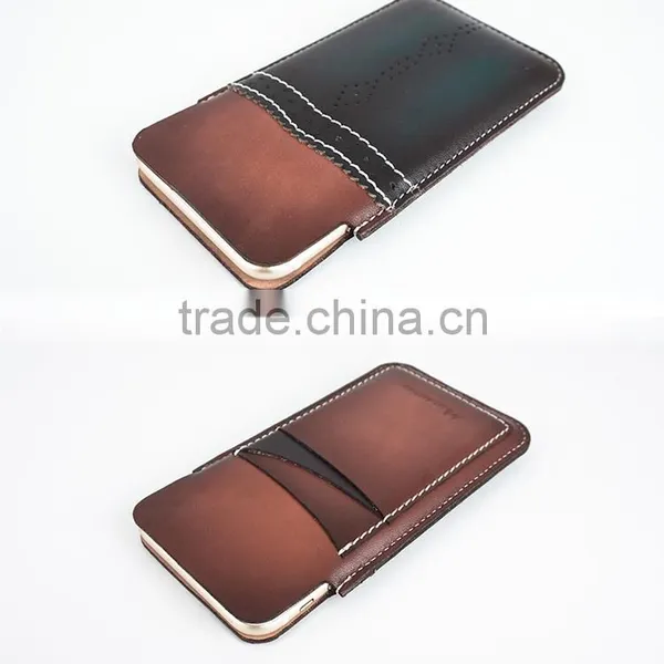 Fading Color Genuine Leather Mobile Phone Tube for IPhone 6/6plus for Women/Lady photo-4