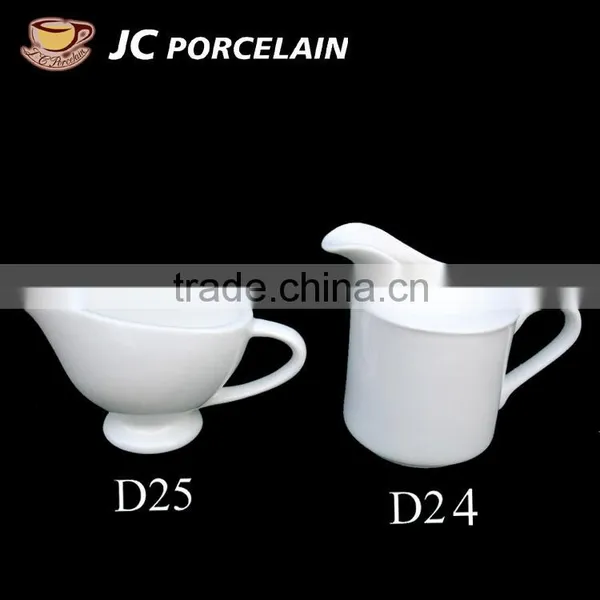 Classic Porcelain Pitcher and Creamer White Jug