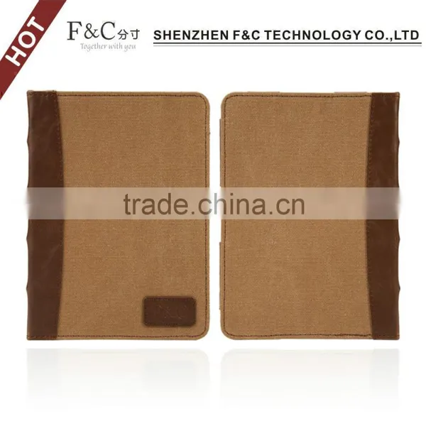 Book Style Canvas Case Cover for 2014 Amazon Kindle Touch E-bopk photo-6