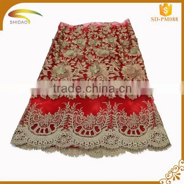 Wholesale High Quality Latest Italian Decorative Embroidery Stretch Silk Fabric Market in African photo-3