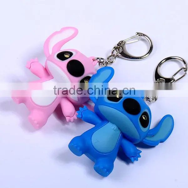 Wholesale Stitch LED Light Flash Keychain With Sound photo-3