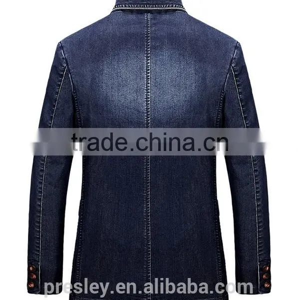 Vogue Blue Men's Fashion Trend Denim Jackets Short Jean Coat With High Quality photo-3
