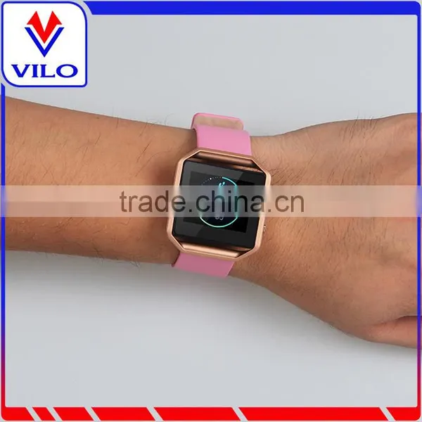 2016 New Arrival Genuine Leather Wristband Strap for Fitbit Blaze With Metal Frame Housing photo-6