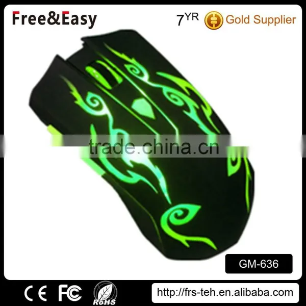 Customed Logo High Quality LED Lighted Optical Wired Gaming Mouse photo-3