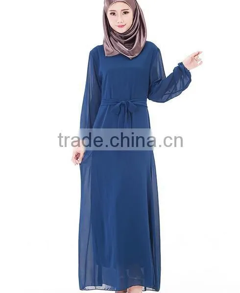 2015 Belt Chiffon Kaftan for Muslim Woman photo-4