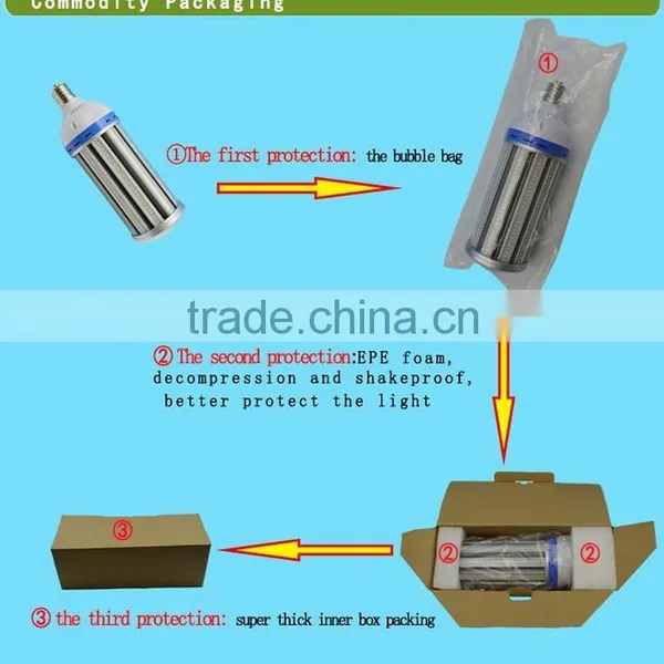 High Wattage High Luminous E40 12000LM Clear Cover 120W LED Corn Light photo-5