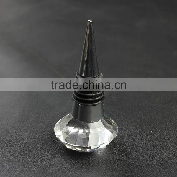 2016 Newest Crystal Bottle Stopper/ Diamond Shape Crystal Glass Bottle Stopper for Wedding Favors and Party Decorations photo-5