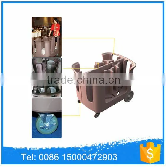 Otomoulded PE Adjustable Tray Caddies, Dish Dollies, Dish Carts for Transporting Dishes photo-4