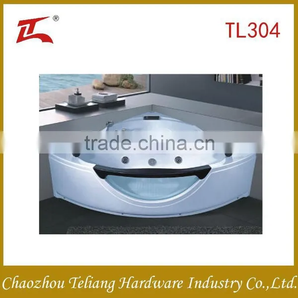 Factory Price Wholesales Decorate With Glass Big Size Free Standing Bahtub With Seat Massage Bathroom Bathtub