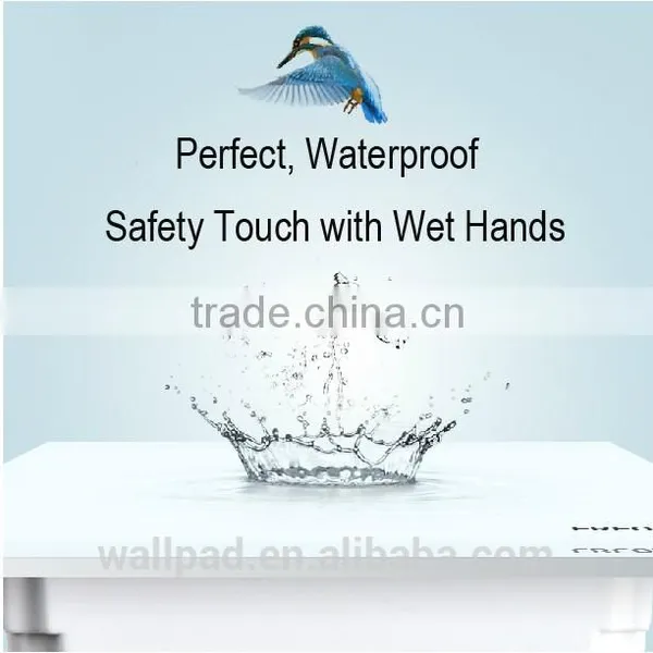 Wallpad LED Black Crystal Glass 110~250V US/Australia Standard 1 Gang Electrical Digital Remote Control Touch Light Switch photo-5