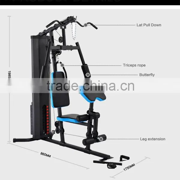 Indoor Sports Fitness Machine With 50kgs Dead Weight Stacks Filled Blown Vinyl Plates photo-3