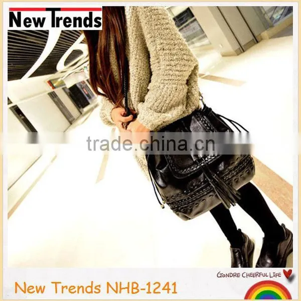 Black Braid PU Bag and the Tassels