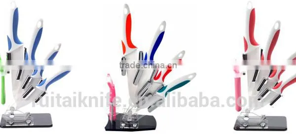 Acrylic Block Kitchen Ceramic Knife