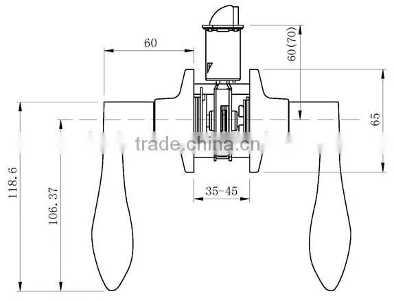 Handle Tubular Lever Wood Door Lever Lockset photo-6