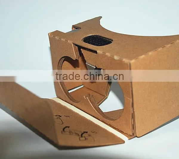 Google Cardboard Version 2 Kraft Paper VR Headset for 3D Movies
