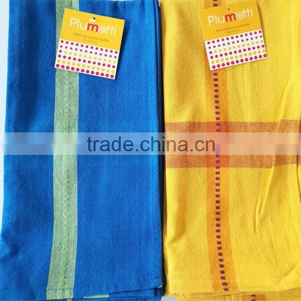 Yellow and Blue Color Tea Towel Hot Sale Kitchen Towel Factory Whole Sale Dish Towel photo-2